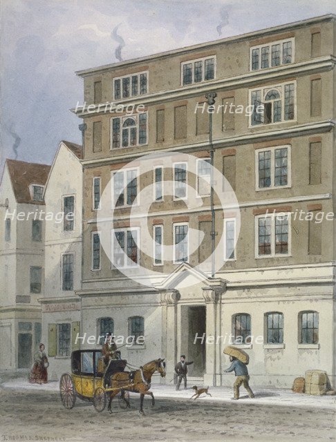 Residence of Titus Oates, Oat Lane, City of London, 1848. Artist: Thomas Hosmer Shepherd