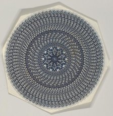 Banknote motif: a circular lathe work design composed out of the repetition of the ..., ca. 1824-42. Creator: Durand, Perkins & Co.