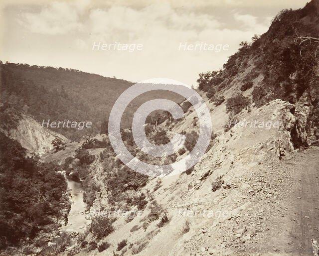 Sulphur Creek and Road to Geysers, 1868-70, printed ca. 1876. Creator: Carleton Emmons Watkins.