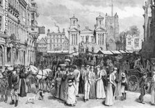 The market place, Kingston upon Thames, Surrey, 1890. Artist: Unknown