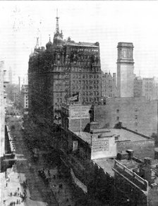 The Waldorf-Astoria, The First Hotel To Be Fitted With Wireless Telegraphy, 1909. Creator: Byron.