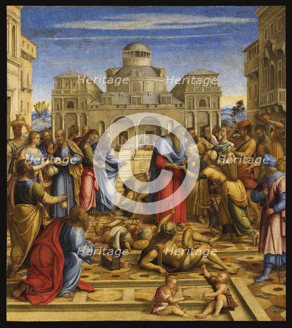 John the Merciful in Alexandria. Artist: Santacroce, Francesco di Bernardo de Vecchi (1505-1545)