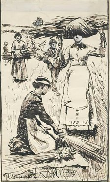 Gleaners, 1882. Creator: George Clausen.