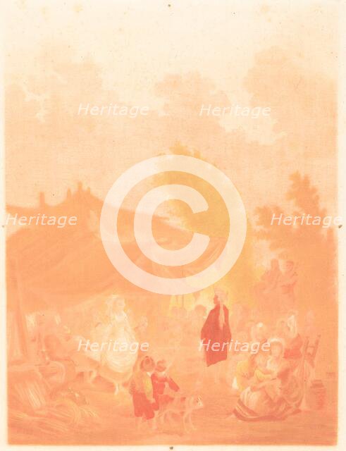 Noce de Village (Village Wedding), 1785. Creator: Charles-Melchior Descourtis.