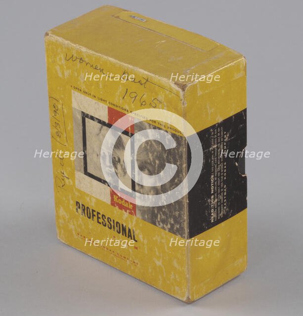 Film box from the studio of H.C. Anderson, ca. 1965. Creator: Kodak.