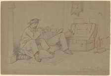 Students in the Latin Quarter, Paris, c. 1858. Creator: Elihu Vedder.
