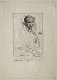 Portrait of Pieter Breughel. Creator: Anthony van Dyck (Flemish, 1599-1641).
