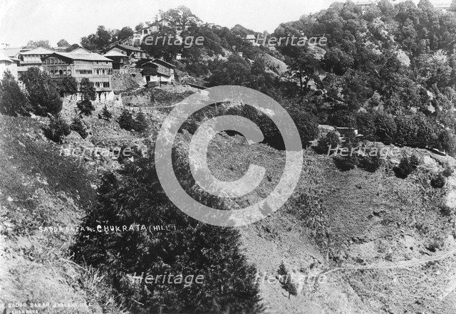 Sadar Bazar and Kalana Hill, Chakrata, 1917. Artist: Unknown