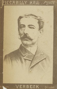 Verbeck at Piccadilly Hall, 1886.  Creator: Unknown.