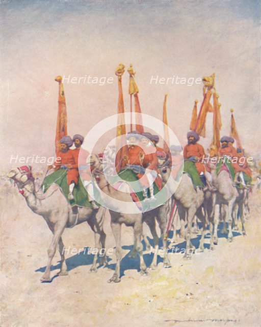 'Emblem-bearers of Cutch', 1903. Artist: Mortimer L Menpes.