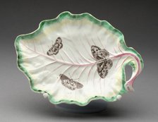 Tobacco Leaf Dish, Worcester, c. 1760. Creator: Royal Worcester.