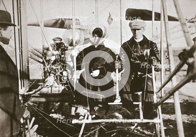 Wilbur Wright and his sister, Katherine, 1909. Artist: Unknown