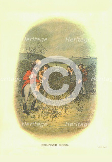 'Golfing, 1820', c1910. Creator: Tom Browne.