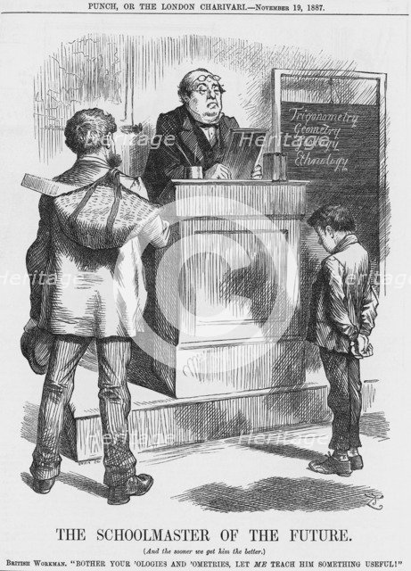 'The Schoolmaster of the Future', 1887. Artist: Joseph Swain