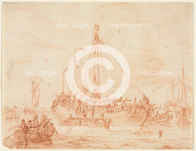 Preparation of The Herring Bark, first third 1700s. Creator: Sieuwert van der Meulen (Dutch, 1730).