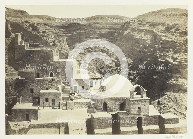 Convent of Mar-Saba, Near Jerusalem, 1857. Creator: Francis Frith.