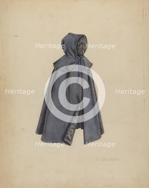 Shaker Doll's Cloak, c. 1939. Creator: Eleanor Gausser.