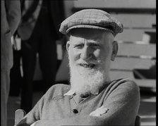 George Bernard Shaw Talking to the Camera, 1930s. Creator: British Pathe Ltd.