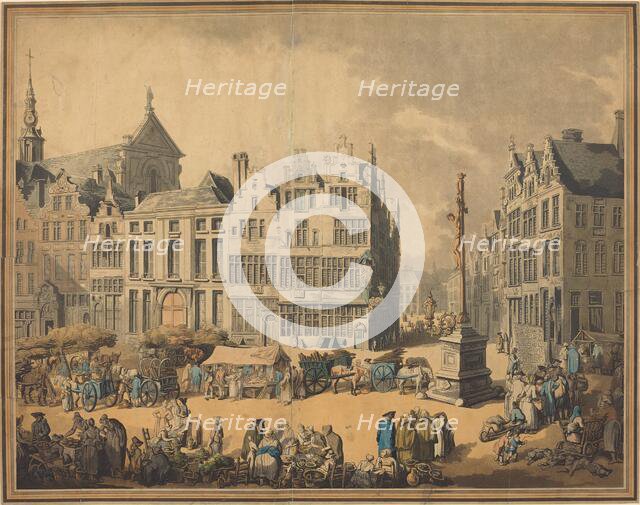 Place de Meir at Antwerp, 1797. Creator: Thomas Rowlandson.
