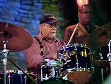 Jimmy Cobb, Charlie Parker Legacy Band, Brecon Jazz Festival, Powys, Wales, 2005. Creator: Brian O'Connor.