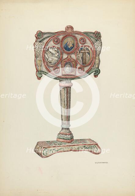 Reliquary of Father Junipero Serra, 1941. Creator: William Kieckhofel.