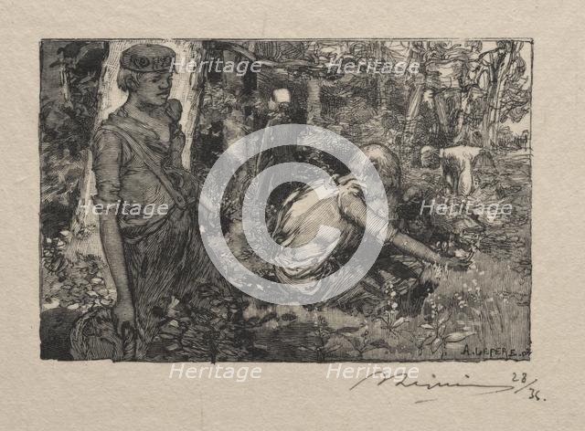 Cueillette du muguet. Creator: Auguste Louis Lepère (French, 1849-1918).