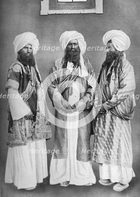 Three Balochi chiefs, 1902. Artist: F Bremner.