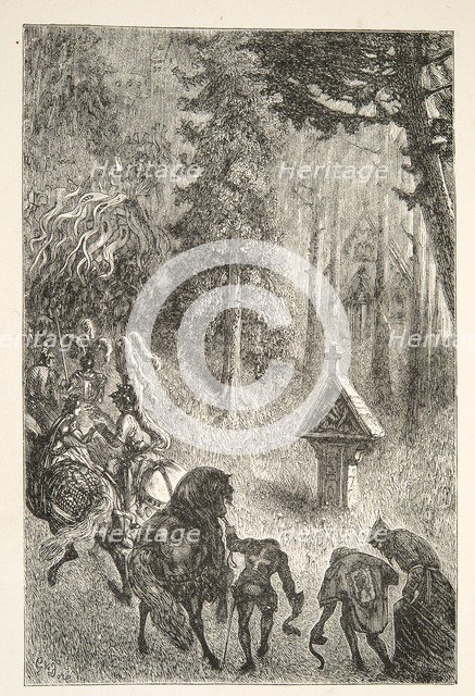 Escorting Guenever from Cameliard, from Stories of the Days of King Arthur by Charles Henry Hanson, 