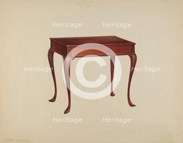 Tea Table, c. 1939. Creator: Isadore Goldberg.