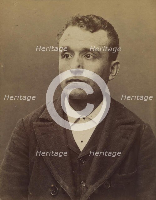 Barreyre. Alfred. 30 ans, né le 30/6/64 à Brassac (P. de Dôme). Gérant de restaurant. Anar..., 1894. Creator: Alphonse Bertillon.