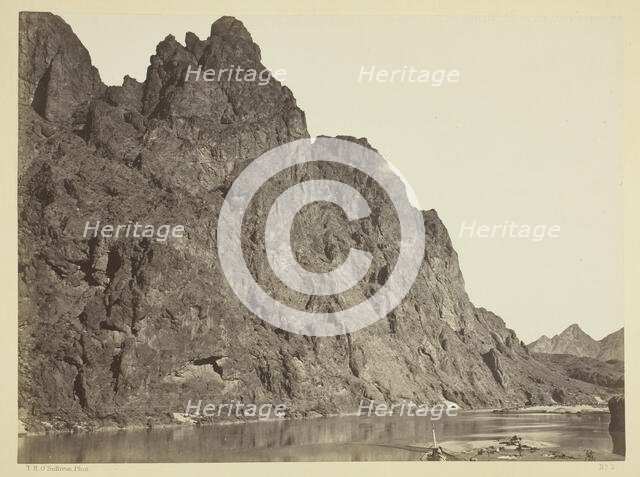 Bluff Opposite Big Horn Camp, Black Cañon, Colorado River, 1871. Creator: Tim O'Sullivan.