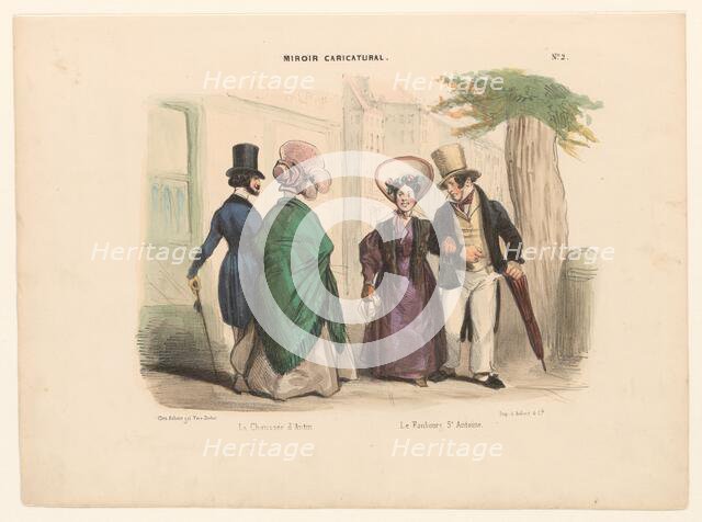 La Chaussée d'Antin / Le Faubourg St. Antoine, c.1820-c.1840. Creator: Anon.
