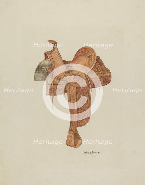 Spanish Southwest Saddle, c. 1939. Creator: Arthur P. Reynolds.