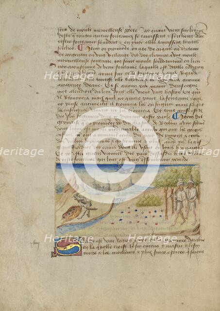 Kingdom of Sheba; Livre des merveilles du monde (Book of the Marvels of the World), about 1460-1465. Creator: Master of the Geneva Boccaccio.