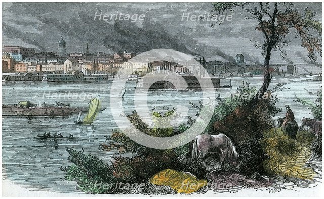View of St Louis, Missouri, USA, c1880. Artist: Unknown