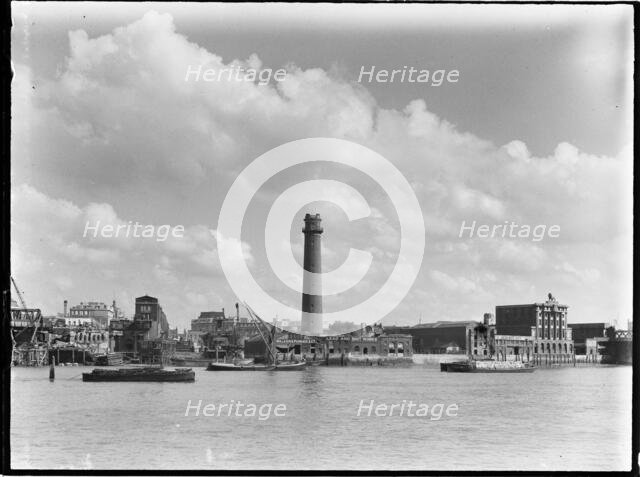 Shot Tower and Lead Works, Belvedere Road, Lambeth, Greater London Authority, 1936. Creator: Charles William  Prickett.