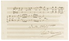 Musical quotation from the opera Rienzi by Richard Wagner (Santo spirito cavaliere!), Dresden, 25 