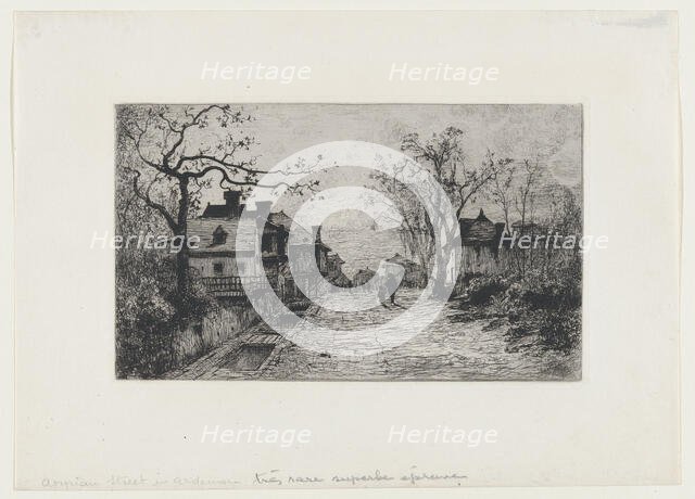 Village Street in Artemare (Ain), 1871. Creator: Adolphe Appian.