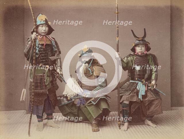 Samurai in Armour, 1870s-1890s. Creator: Kusakabe Kimbei.