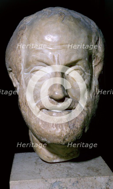 Bust of the Greek philosopher Aristotle. Artist: Unknown