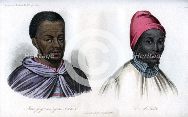 Abbas Gregorius and a native of Hausa, 1848. Artist: Unknown