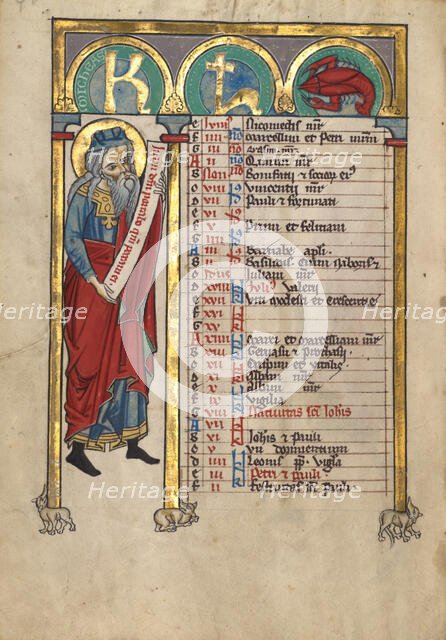 Micah; Psalter, about 1240-1250. Creator: Unknown.