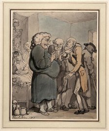 Patients consulting an obese quack, 1807. Creator: Thomas Rowlandson.