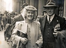 Frank and Phyllis Page, Anzac Day march, year unknown. Creator: Unknown.