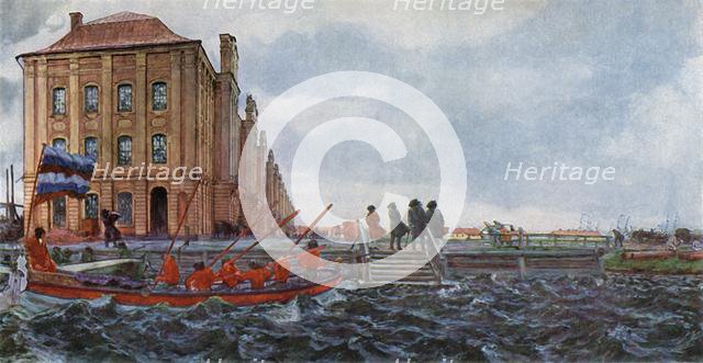 'Petrograd at the Time of Peter I', c1900, (1965). Creator: Yevgeny Lansere.