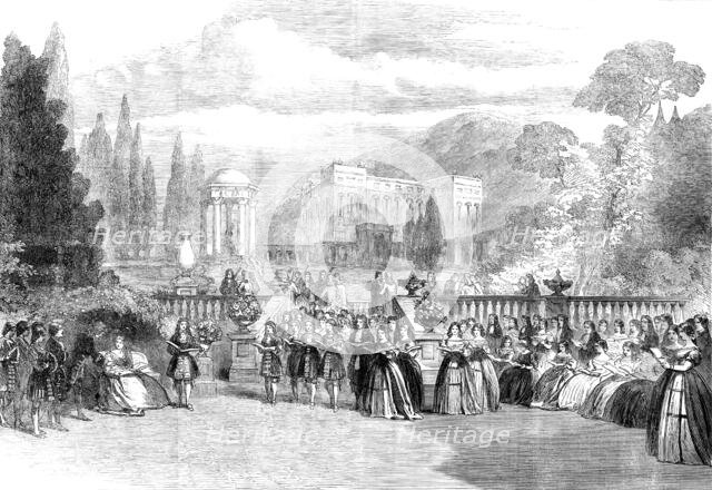 Scene from the new opera, "Love's Triumph", at Covent Garden, 1862. Creator: Unknown.