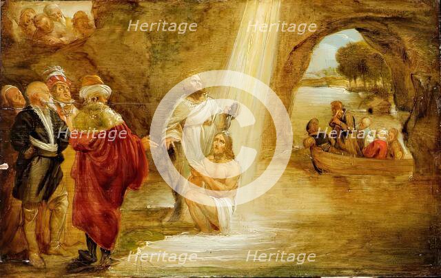 The Baptism of Christ, mid 18th century. Creator: John Runciman.