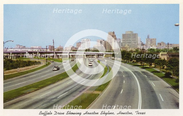 Buffalo Drive, Houston, Texas, USA, 1958. Artist: Unknown