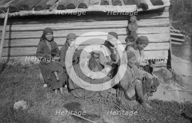Shoria Women Making Shoes, 1913. Creator: GI Ivanov.