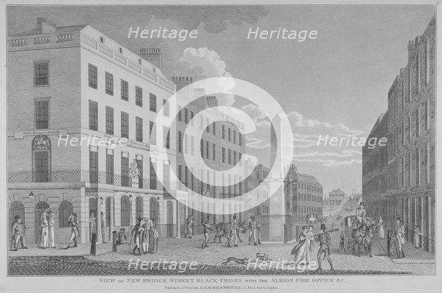 New Bridge Street, City of London, 1810. Artist: Anon